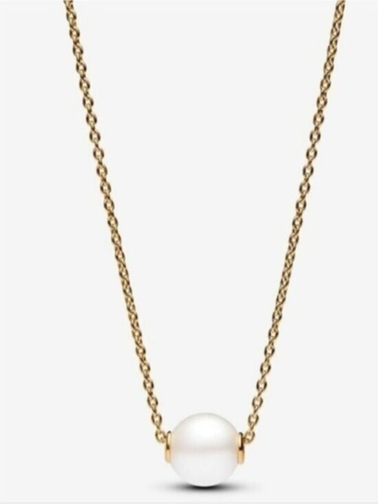 Pandora Jewelry - Authentic Pandora Treated Freshwater Cultured Pearl Collier Necklace